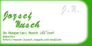 jozsef musch business card